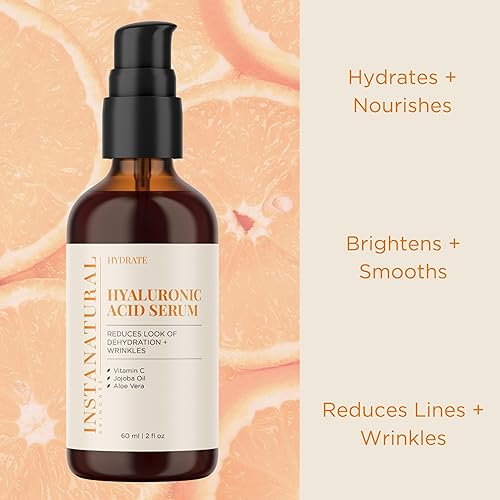 Miniatura 3 de Suero ácido hialurónico InstaNatural anti edad para el rostro reduce las arrugas líneas finas y más para una piel joven y radiante con suero de