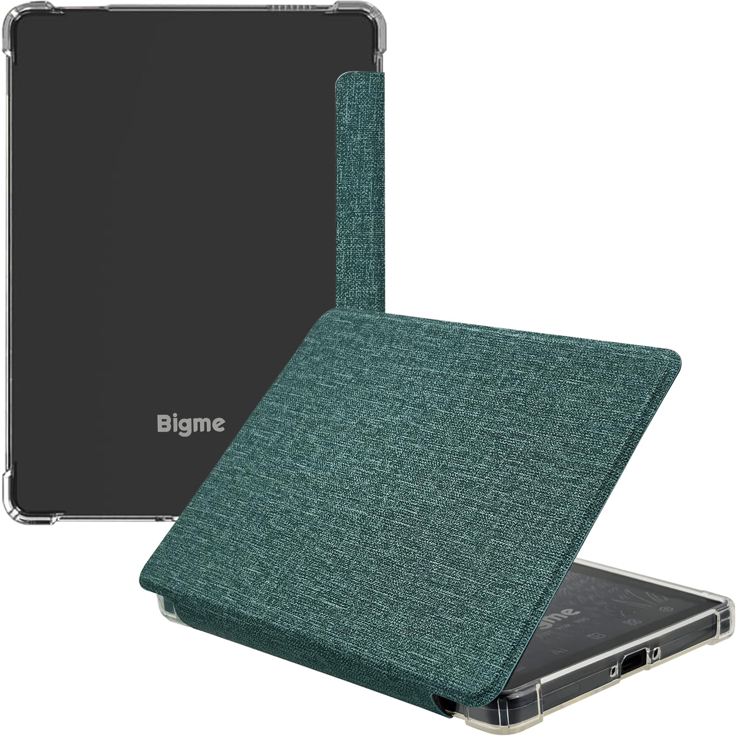 Transparent TPU Back Case for 6'' Bigme B6 Color/Bigme B6 Ultra-Thin Lightweight Enhanced Auto Sleep/Wake Cover with Thickened Corners, Magnetic Closure (Sage Green)