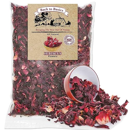 Flores de té de hibisco bolsa resellable de 1 libra hojas veganas de agua de Jamaica hibisco secado al sol sin OMG sin gluten sin cafeína para té disponible en Yaxa Colombia