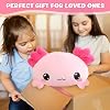 Xfrog Weighted Axolotl Plush Large Soft Toy Against Anxiety Pink Axolotl Fabric Toy Cute Hug Throw Pillow Doll for Boys Girls Girlfriends 25 cm
