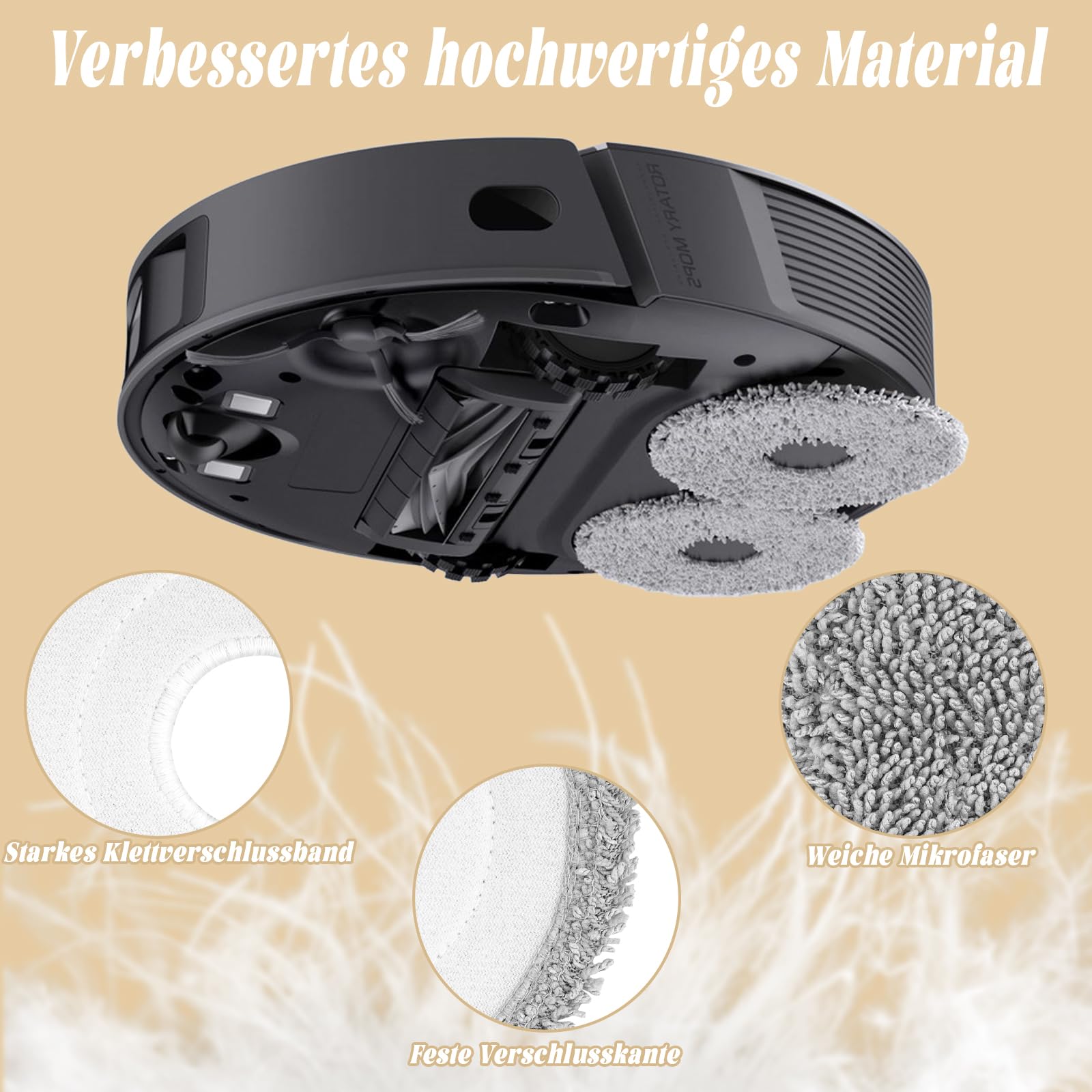 Produktbild von 6 Stück Wischtücher Für Dreame L10 Ultra Roboter Staubsauger