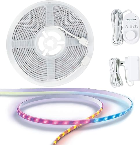 Aputure Amaran SM5c - Tira de luz LED de píxeles inteligentes de 16.4ft solo extensiones (SM5c extensiones de 16.4ft)