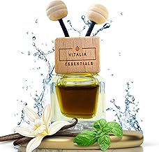 Vitalia Essentials AC Vent Car Air Freshener | Reed Diffuser Style | Strong Blend | Masks All Odours | Free Refills with all packs (VERDURE)