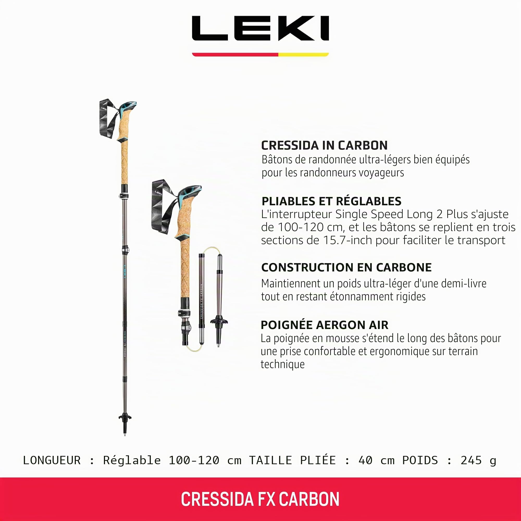 LEKI Cressida FX Carbon bâtons