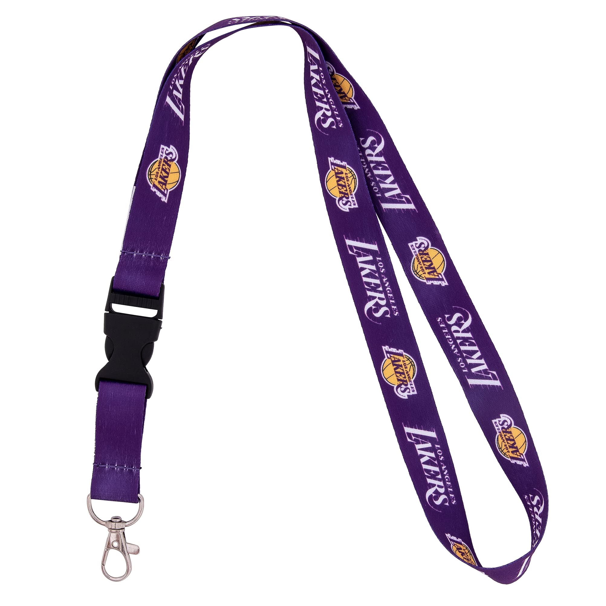 Desert Cactus LA Lakers Lanyard Keychain Detachable NBA Breakaway Snap Buckle National Basketball Association Car Keys ID Badge Holder Los Angeles (Lanyard 2)