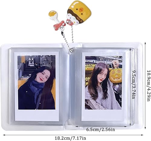 Miniatura 4 de Portatarjetas Kpop de 3 pulgadas, mini álbum de fotos, álbum de fotos con corazón hueco, portátil, colección de imágenes con colgante, 40 bolsillos