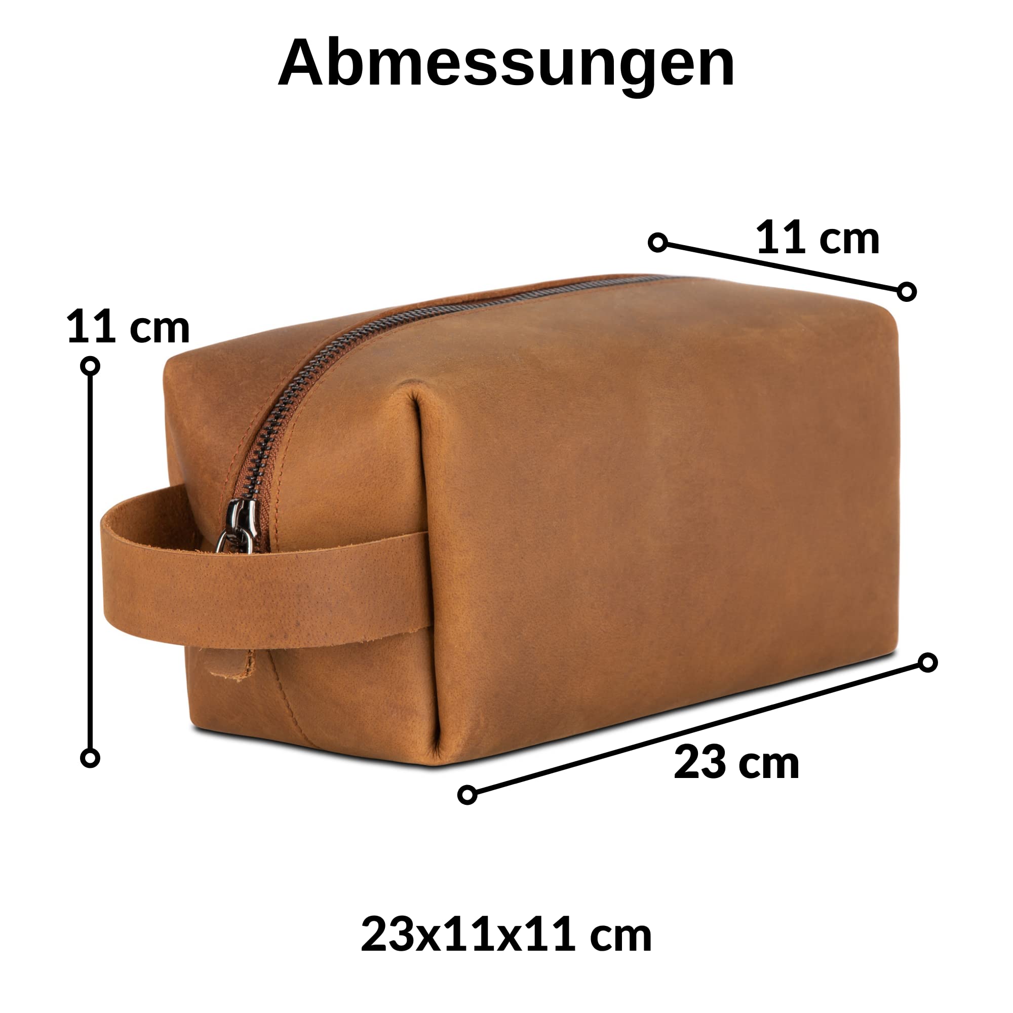 Blade Kulturbeutel Herren aus hochwertigem Leder, handgefertigte Kulturtasche, Leder Dopp Kit für Damen und Herren, Premium Kosmetiktasche für die Reise, Waschtasche für Männer & Frauen