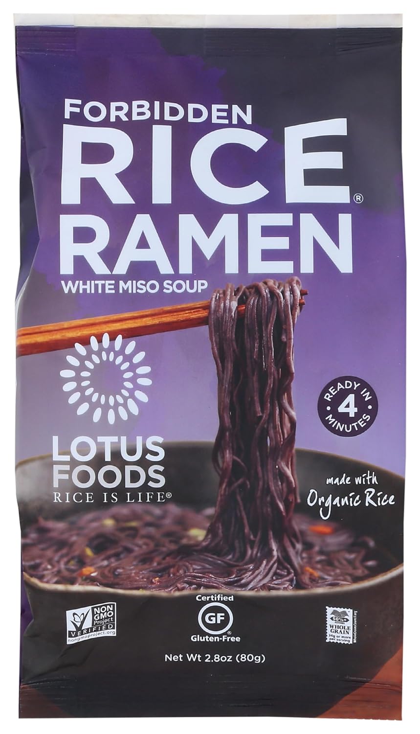 Lotus Foods Forbidden Rice Ramen con Sopa Miso 2.8 oz