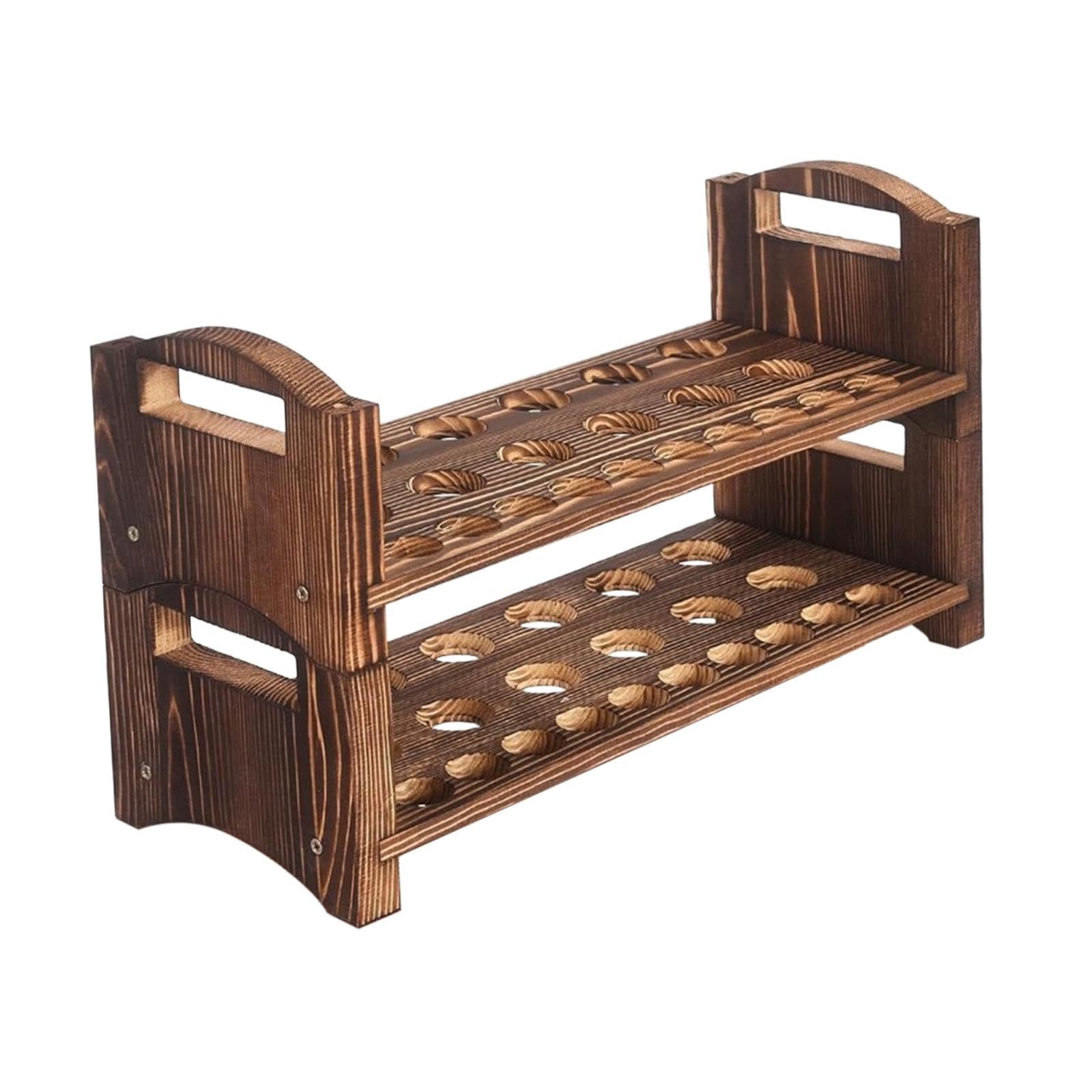 Wooden Egg Holder Easter Eggs Shelf Storage Tray for Freezers Pantry Kitchen Double Layer