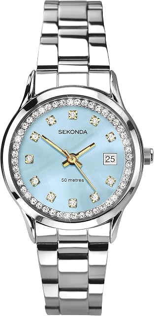 Sekonda Victoria Ladies 27mm Quartz Watchwith Analogue Display and Stainless Steel Bracelet