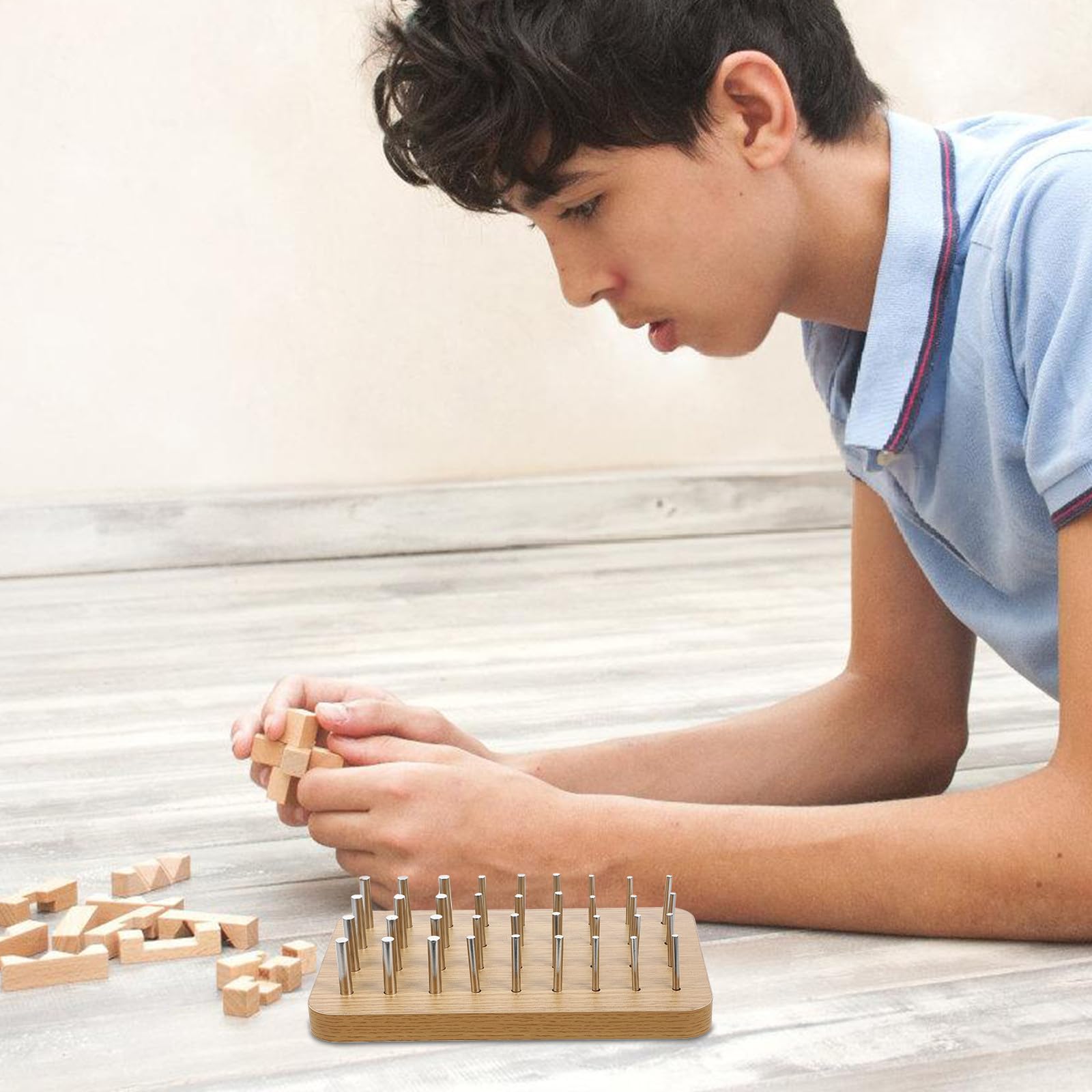 Equipo de Rehabilitación de Diseñado para Mejorar la Destreza y Coordinación Tablero de Madera para Rehabilitación Mano en