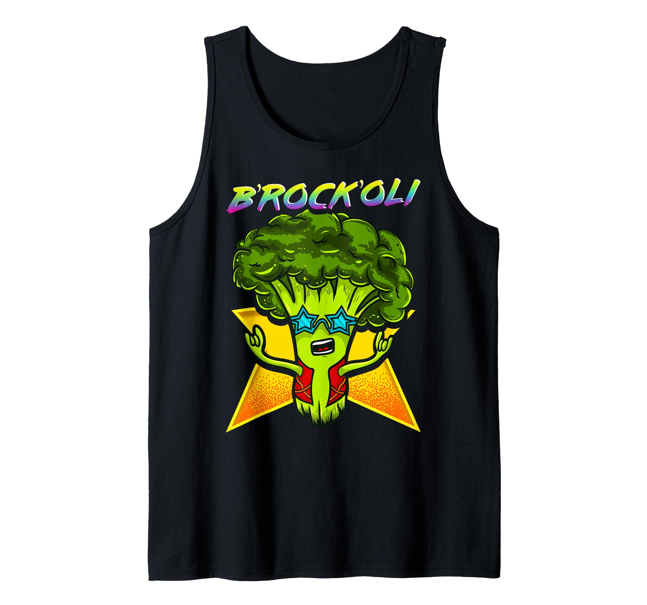 B'Rock'oli  Funny Rock Music Broccoli Pun for Veggie Lovers Tank Top