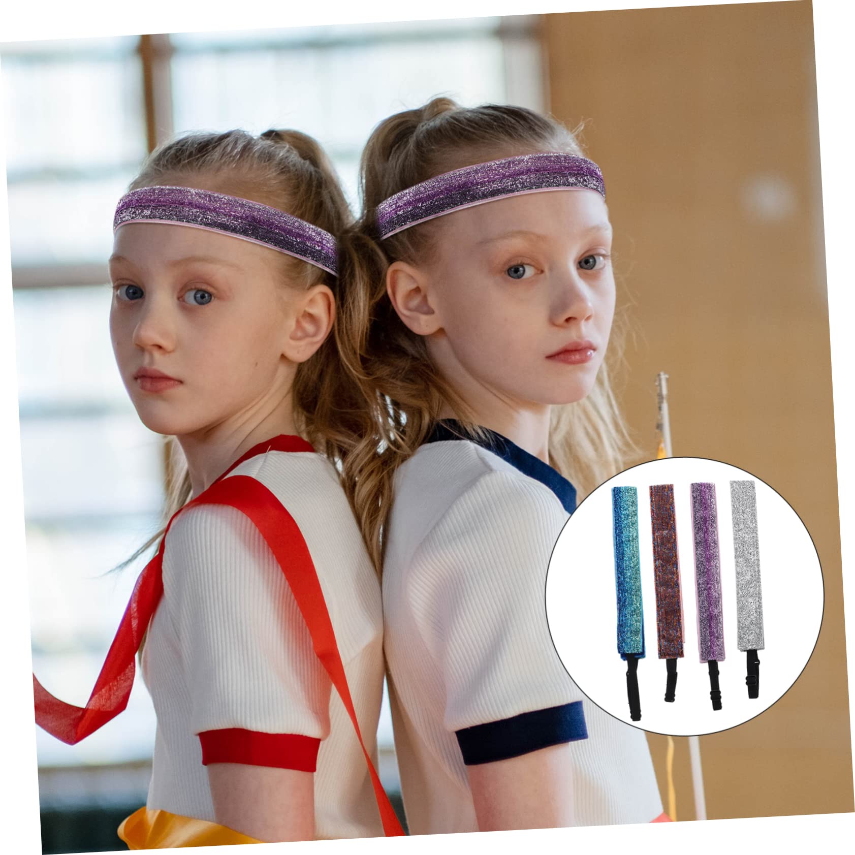 Abaodam Sport Stirnband Wander Stirnbänder Workout Schweißband Sportstirnbänder Für Mädchen Elastisches Sport Stirnband Lauf Haarbänder Für Schweißband Pailletten Stirnband
