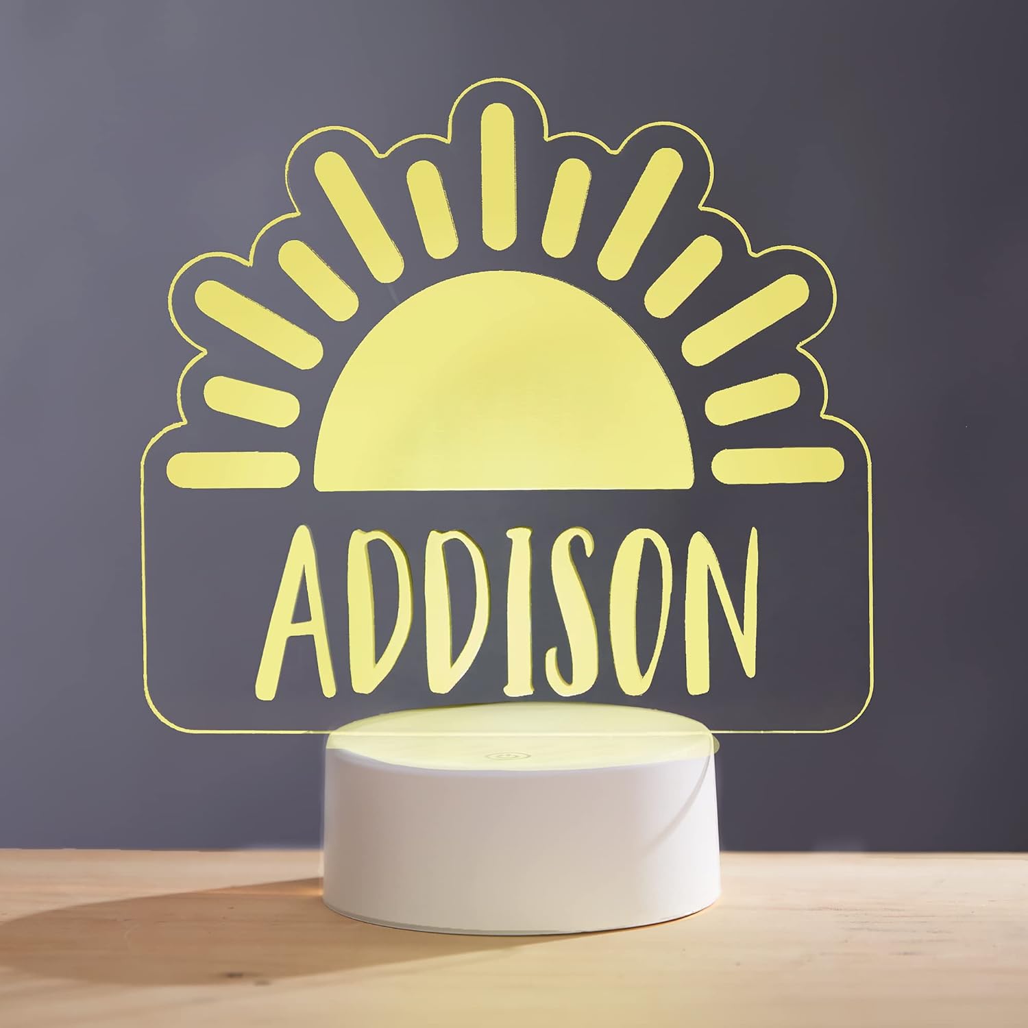 Personalization Universe Personalized LED Night Light with Butterfly Design - Unique Kids Room Decor, Custom Engraved Acrylic Sign, Powered by USB or Batteries - Perfect for Girls Bedroom Decor