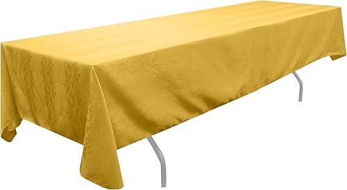 Miniatura 6 de ULTIMATE TEXTILE Modern Damask Kenya - Mantel rectangular (70.0 x 14.0 in), color dorado