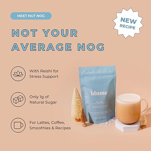 Miniatura 4 de Blume Superfoods Lattes Holiday Bundle - Incluye pan de jengibre, cacao de menta y leche de ponche de nuez, vegano y sin gluten