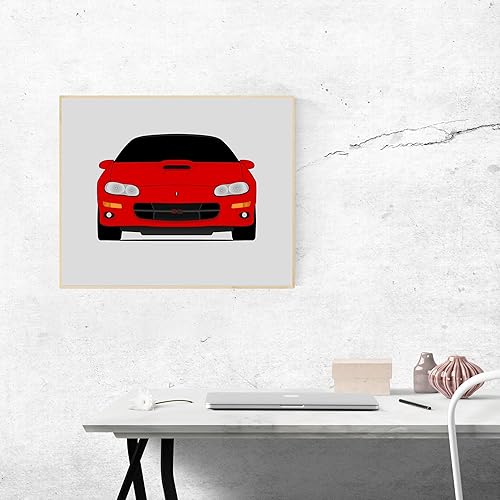 Miniatura 9 de Chevy Camaro SS (1998-2002) 4th Generation Inspired Poster Print Wall Art Decor Handmade (Unframed)