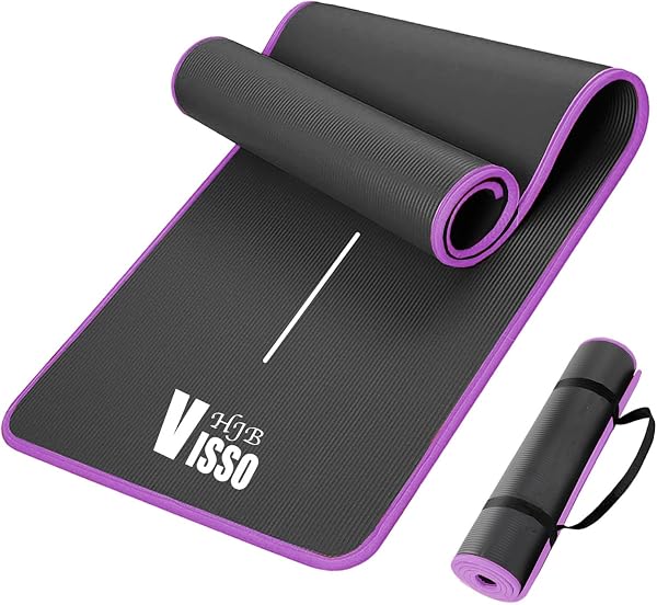 HJB VISSO Non-Slip Yoga Mat with Carry Strap