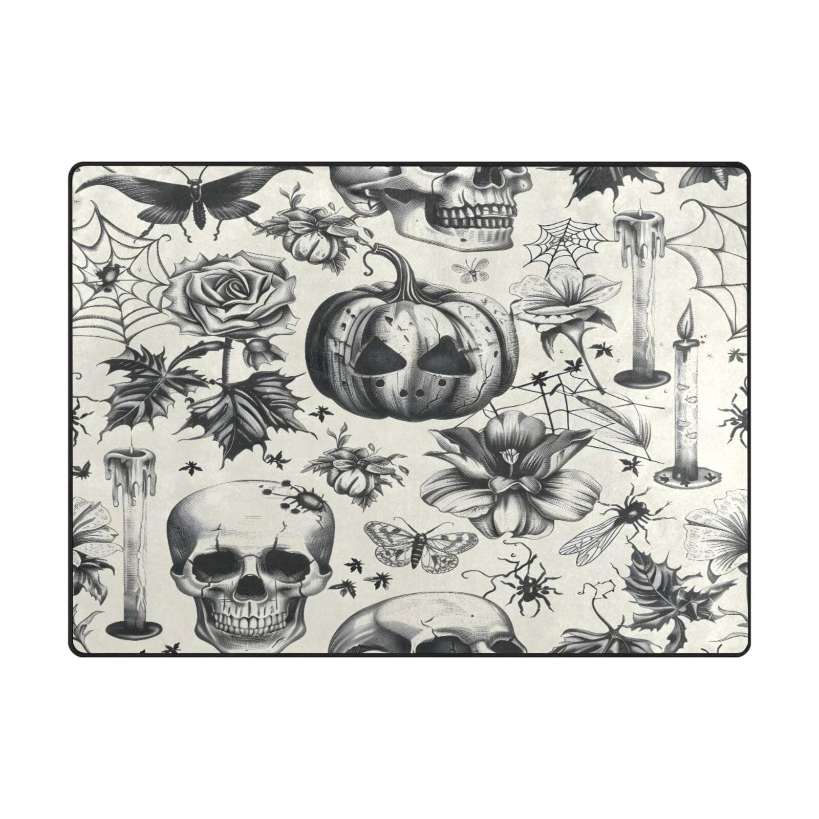 Tapis doux grand format 203 x 147 cm avec motifs sculptés pour salon et chambre