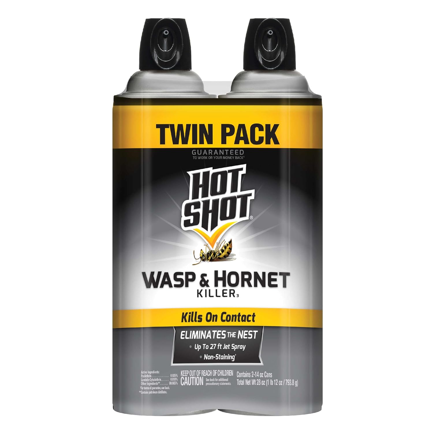 Hot Shot Wasp And Hornet Killer 14 Ounces, Aerosol, Up to 27-Foot Jet Spray, Pack of 2 - Review, Price and Buying Guide
