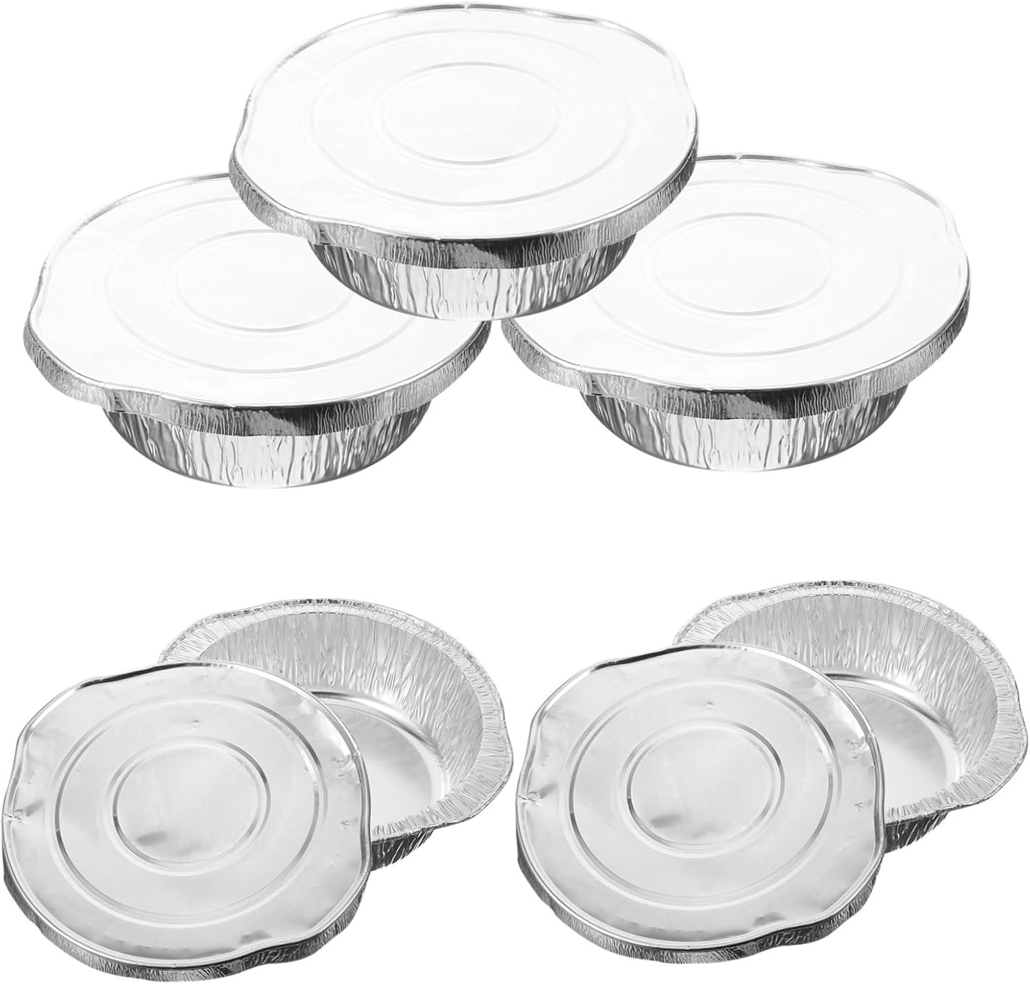 GALPADA Tin Foil Steam Prep Pots for Camping Cook Container Meat Nonstick Large Grease Tins Lids Versatile with
