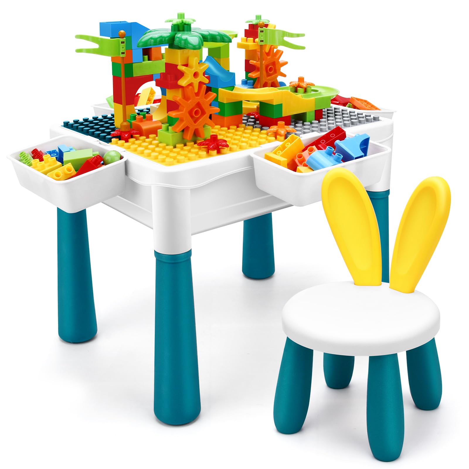 SWATOW Kids Activity Table, 6in1? Multi Play Table with Storage