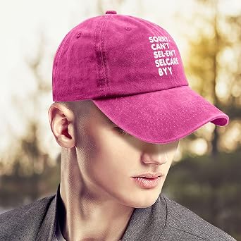 Sorry Can't SEL-EN'T SELCARE BYY Hat Women Funny Baseball Cap Funny Gifts for Men