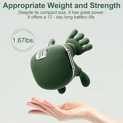 Miniatura 2 de Masajeador de cuello con calor, masajeador Shiatsu de cuello y espalda  Amasamiento de Shiatsu biónico 4D, masaje inalámbrico de tejido profundo