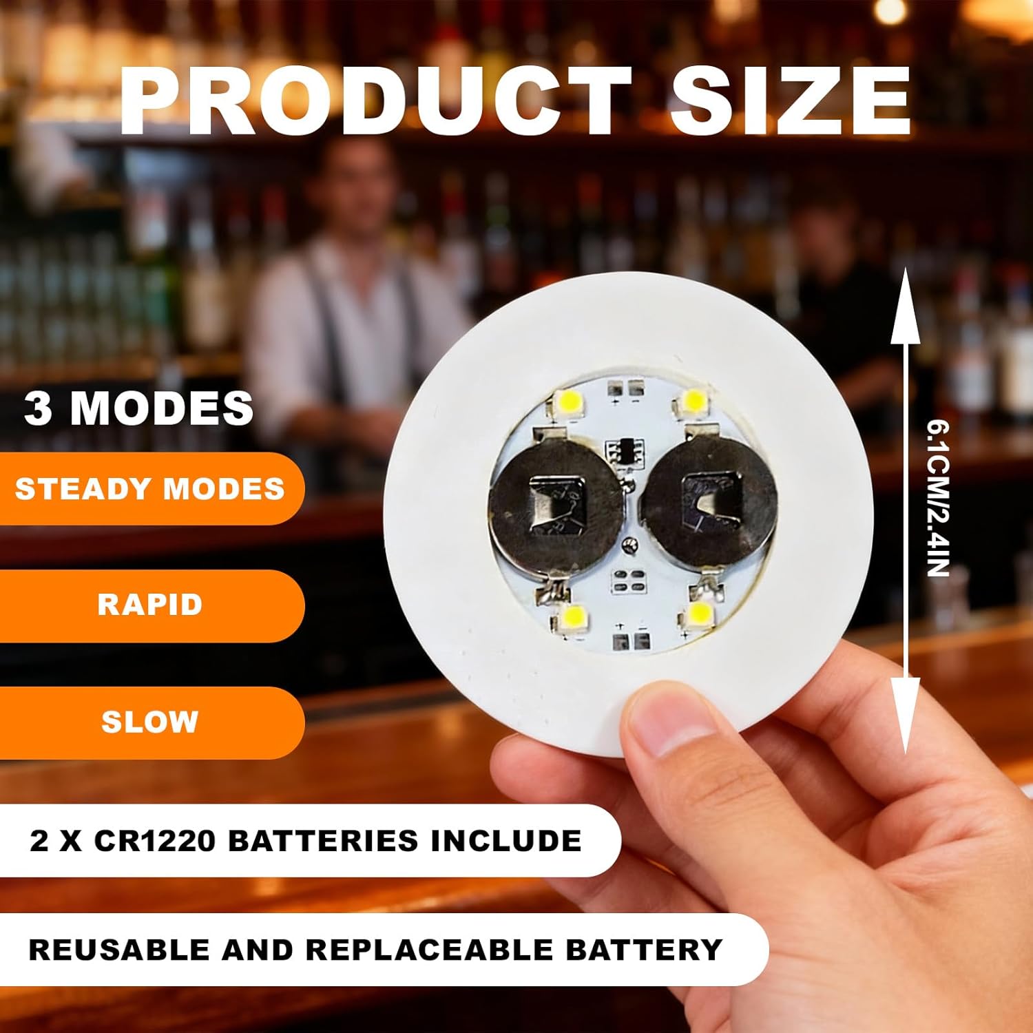 200Pcs LED Coasters for Dirnks,10 Colors Light Up Coasters Led Coaster Lights for Wine Bottles,Cocktail,Bar,Party,Wedding Decor - Image 2