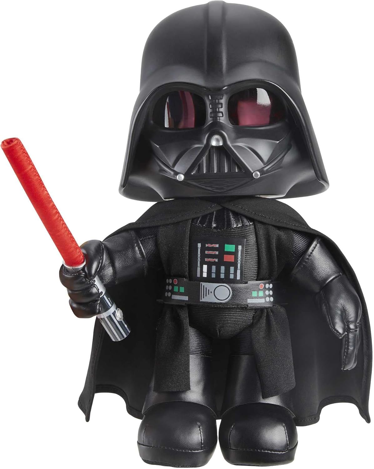 Star Wars Peluche Darth Vader con Luces y Sonidos Cuerpo blandito, Juguete con Luces y Sonidos, Regalo +3 años (Mattel HJW21)