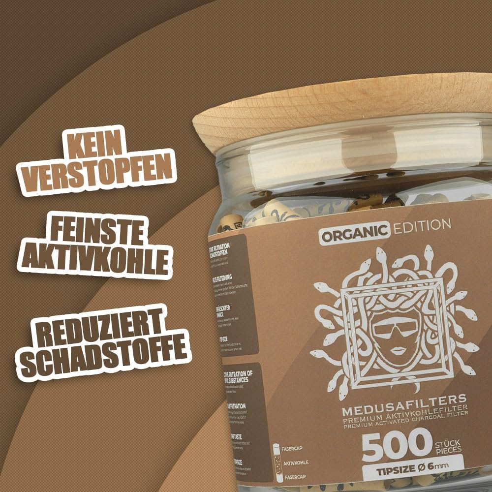 Medusafilters Premium - Filtro de carbón activo (500 unidades)
