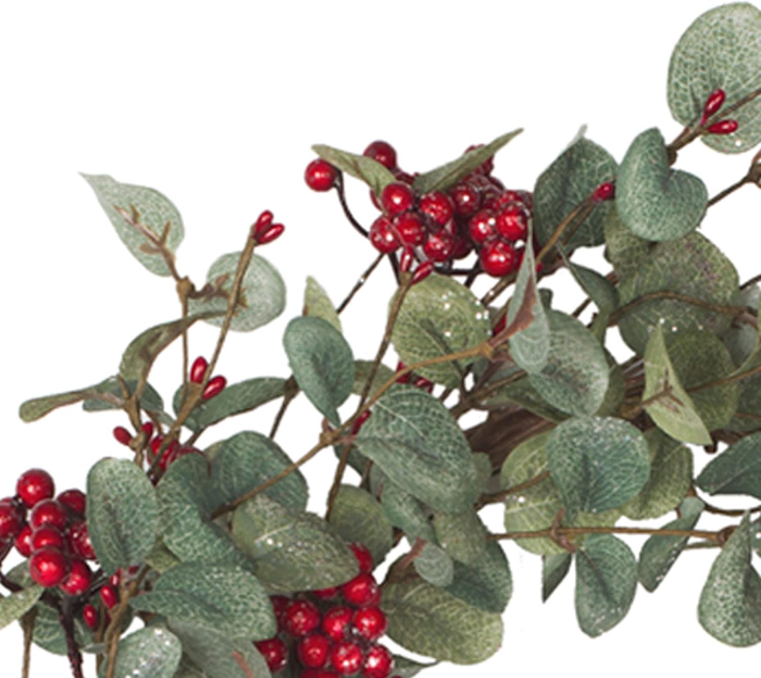 18 Inch Christmas Wreath Christmas Decorations with Berries Winter Wreath - Image 4