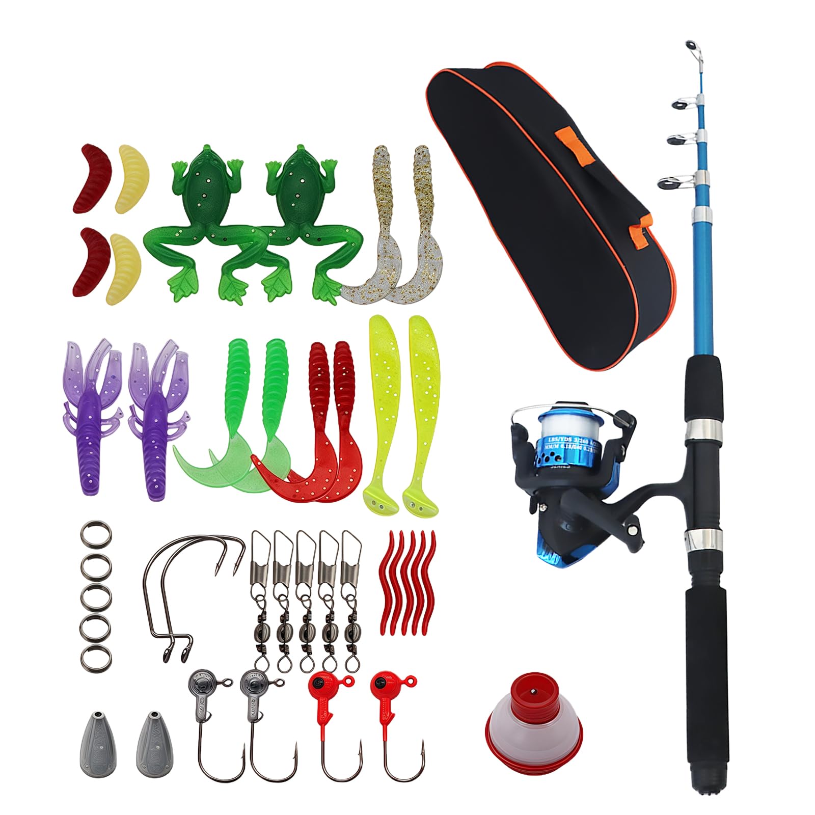 Kit De Pêche pour Enfants, 1.5 M Kit De Canne À Pêche pour Enfant, Canne À Pêche Télescopique, Ensemble Canne À Pêches Et Moulinet Equipement De Pêche, Kit Peche pour Garçons, Filles, Tout-Petits