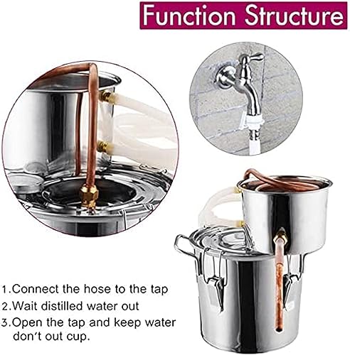 Miniatura 3 de Destilador de agua pura con pantallas de temperatura duales, destiladores de agua para el hogar, 12l/3gal