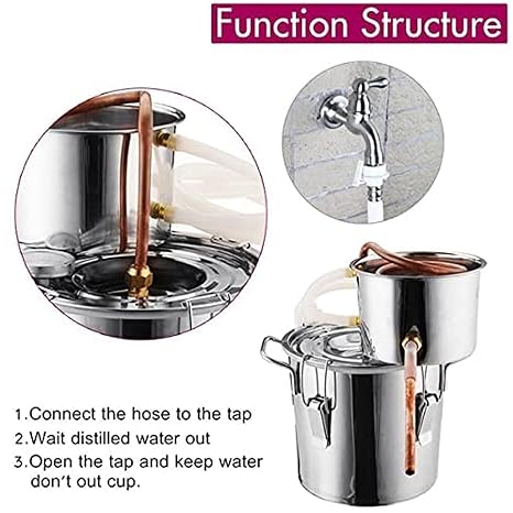 Pure Water Distillers With Dual Temperature Display, Water Distillers For Home, 6l/1.5gal
