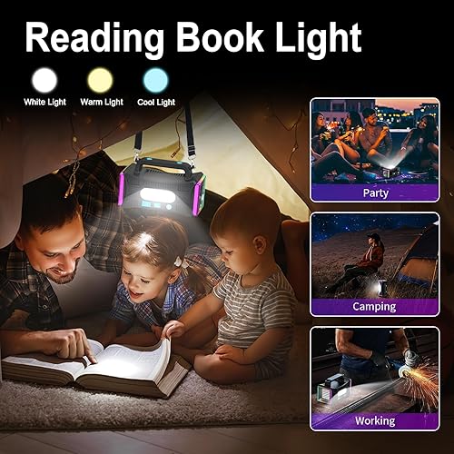 Miniatura 4 de Linterna recargable, linterna LED de capacidad de 15000 lúmenes extra grandes, linterna UV de espera ultra larga, luz negra, impermeable, con salida