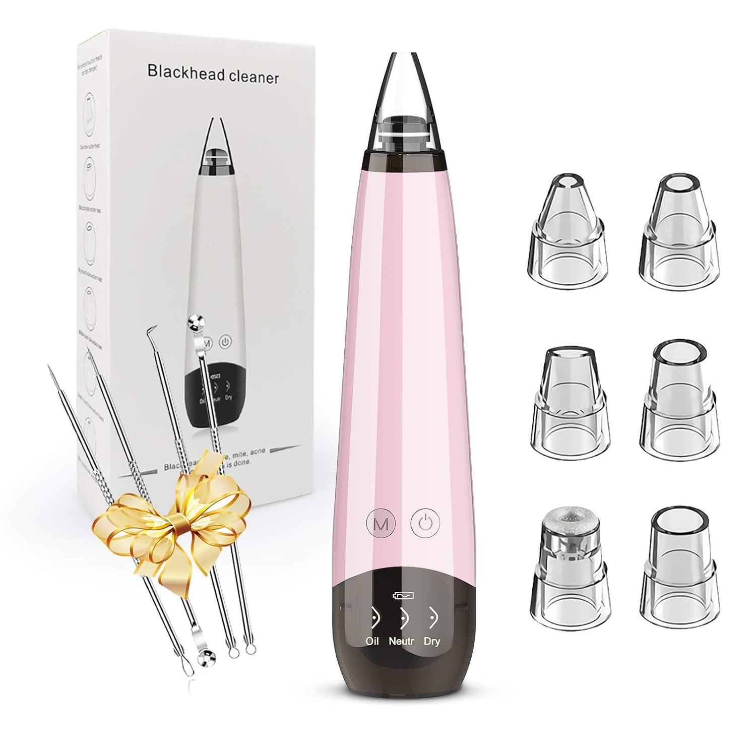 Blackhead Remover Vacuum-Upgraded Blackhead removal tool Blackhead Vacuum-USB Rechargeable Face Vacuum Extractor Tool Pore vacuum Cleanser Suction Tool with LED Display-Suction Force for All Skin