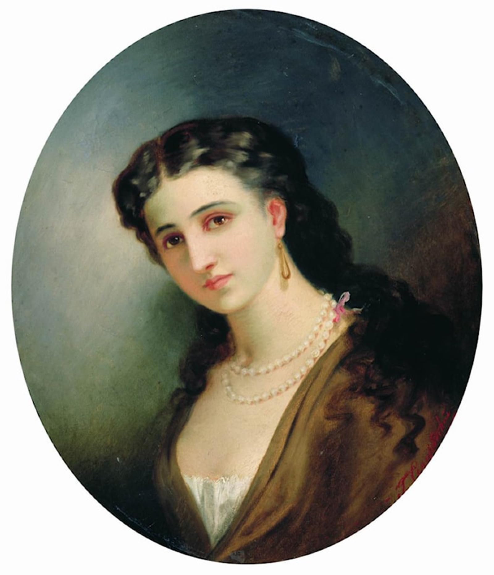 RZHRHJES Vintage Wall Art Picture on Canvas Wall Art Poster Female Portrait by Henryk Hector Siemiradzki Canvas Poster for Office Decor 60x90cm
