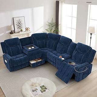 Home Theater Seating, Manual Recliner Sectional Sofa for ...