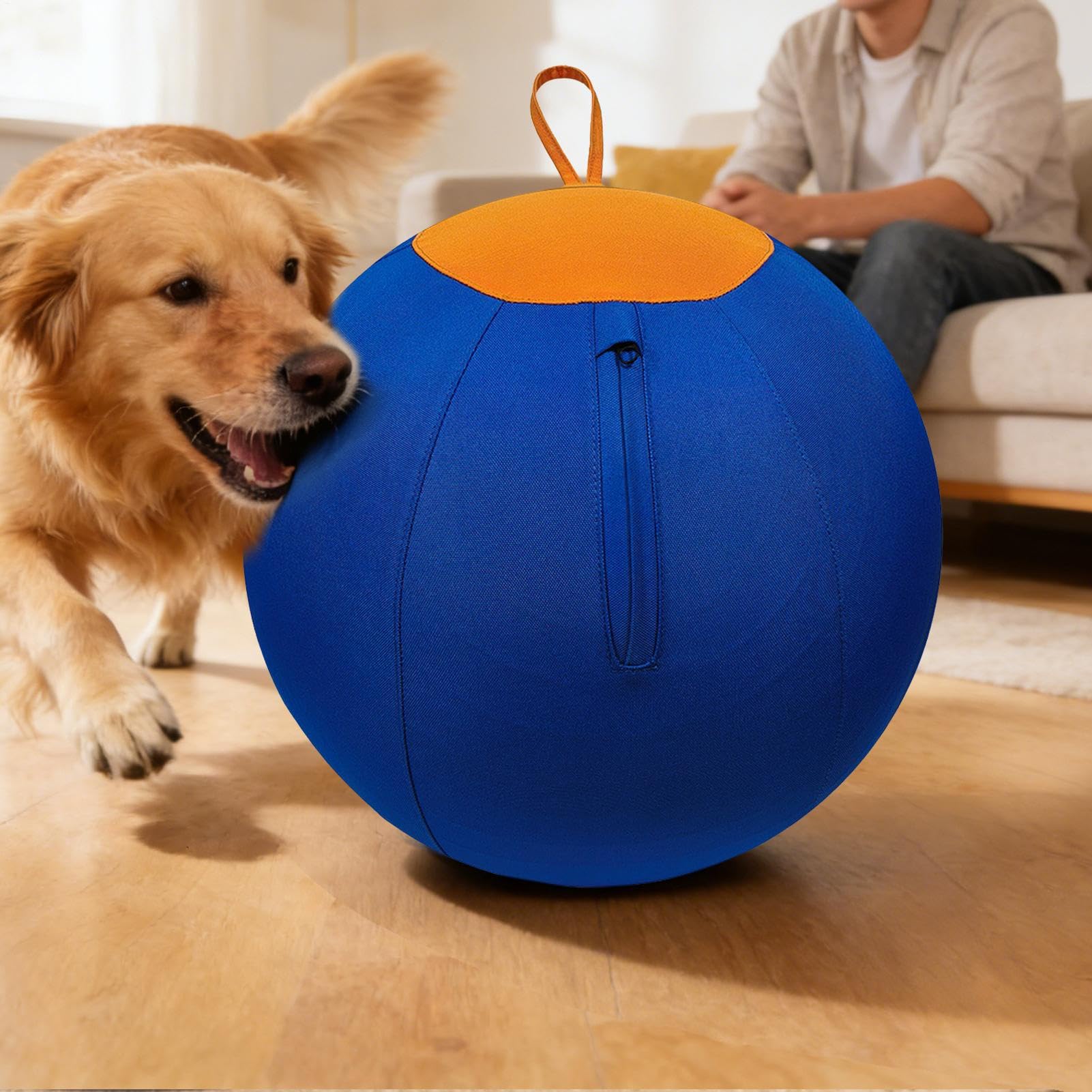 Grande balle de troupeau pour chiens, balles interactives et résistantes aux déchirures avec pompe, jouet pour intérieur et extérieur, chiot, chiens de petite, moyenne et grande race, 45 cm, pour la