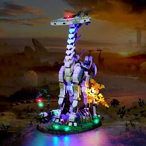 Miniatura 5 de BrickBling Iluminación LED compatible con Lego 76989 Horizon Forbidden West juego de construcción Tallneck, luces creativas compatibles con Lego