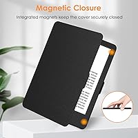 Vista 4 de Fintie Slimshell - Funda para Kindle de 6 pulgadas (11ª generación, versión 2024/2022), funda ligera de piel sintética con apagado y encendido Negro