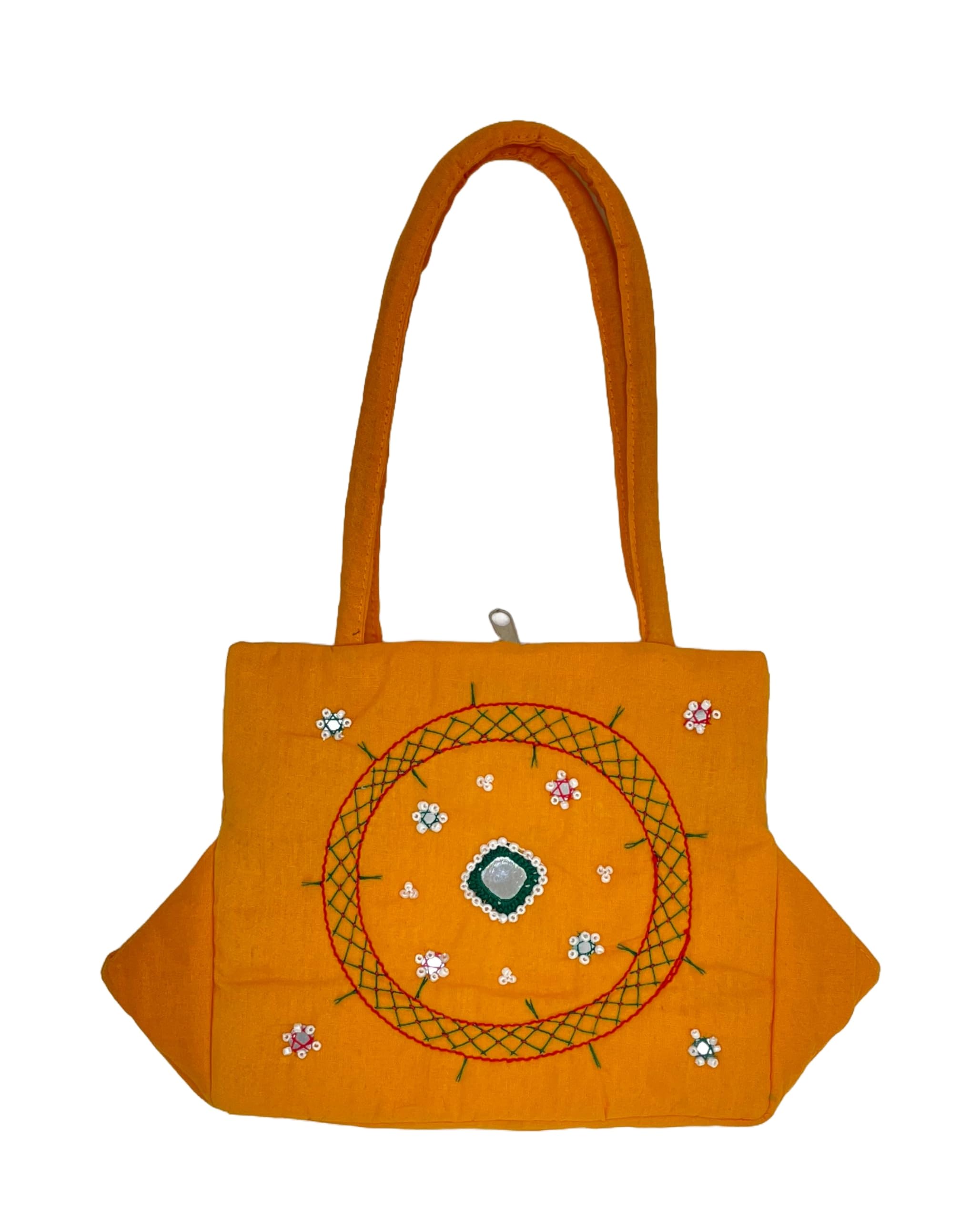 srishopify handicrafts Top Handle Bags for Women Small Size Cotton Handmade MINI Handbags for Girls Stylish Clutches Purse Sankranti Gift Items for Ladies 7 Inch Yellow (B0CRVMXDV4) Amazon Price History, Amazon Price Tracker