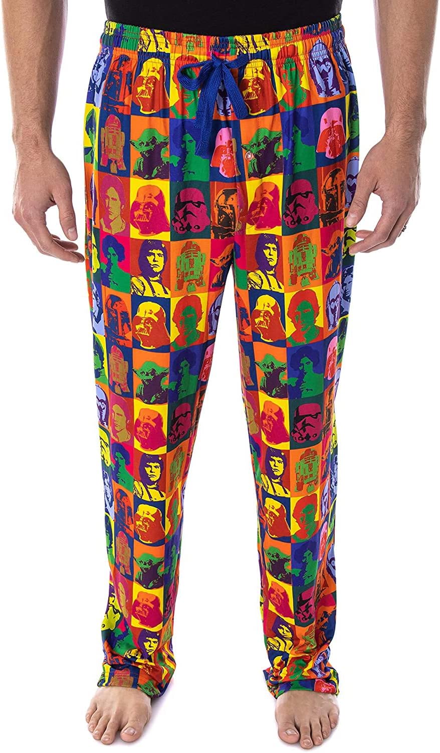 Star Wars Pajamas Men's Warhol Pop Art Characters Square Design Loungewear Sleep Pajama Pants