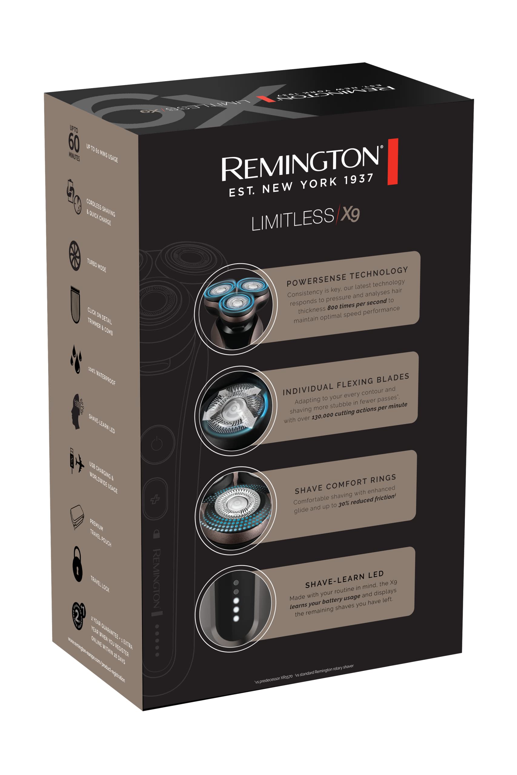 Remington Ersatz Rasierkopf [für Rotationsrasierer XR1790] Ersatzteil für Rotationsrasierer X9 Limitless, Zubehör, SPR-X9