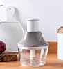 Promotional Manual Vegetable Chopper, Push Rondo, Kitchenware (Cream)
