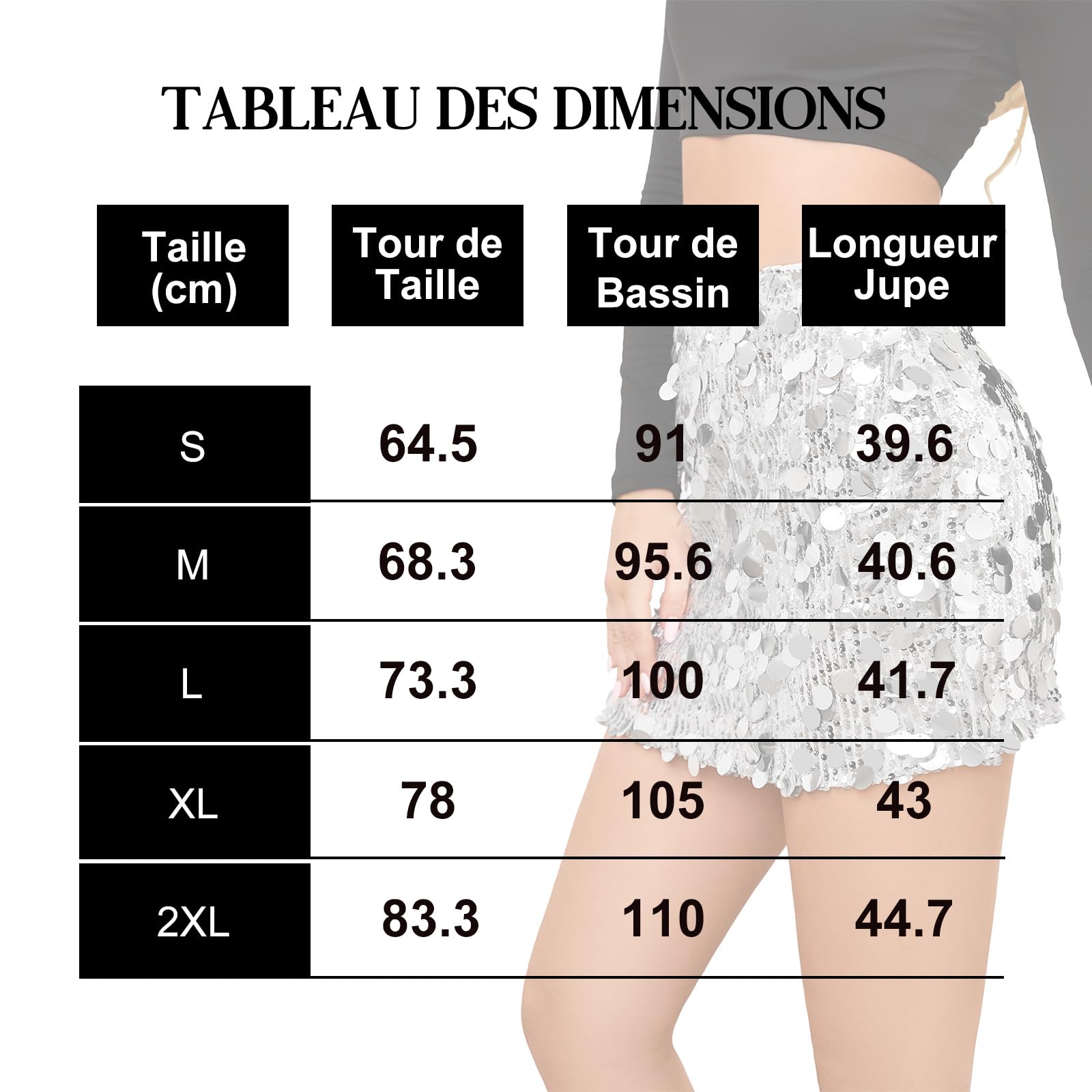 JASGOOD Mini Jupe Paillette Femme Scintillante Jupe Danse Élastique Taille Haute pour Festival Carnaval Soirée Rave