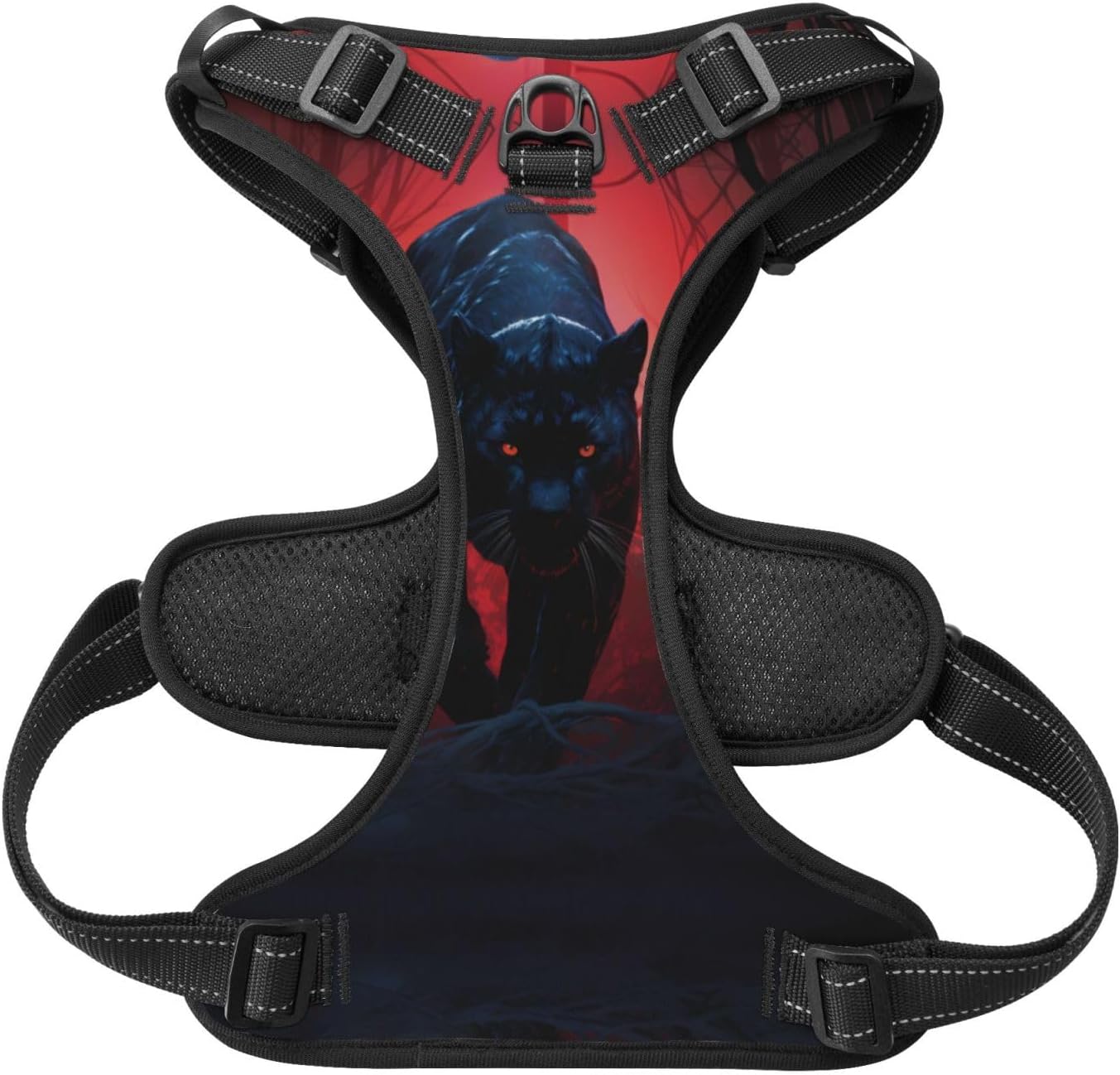 Hunting Panthers Large Printed pet Traction Vest - Ideal for Dog Walking, Hiking, Daily Travel