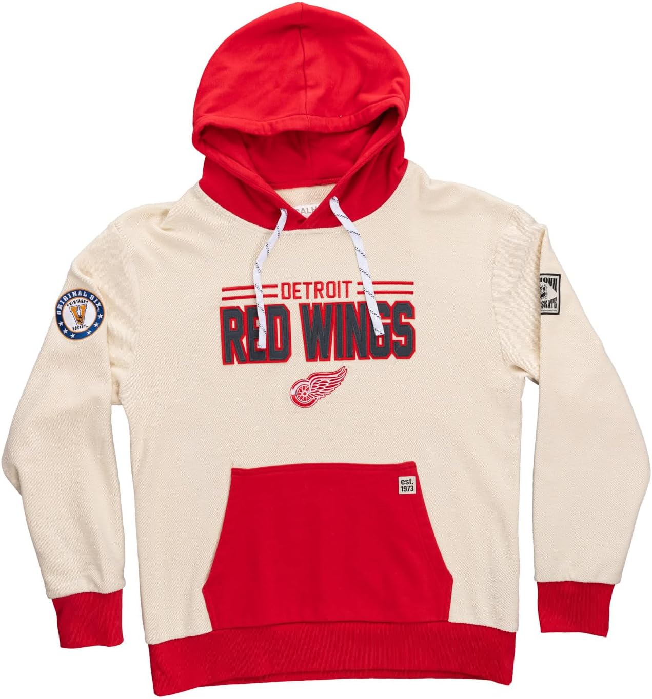 Calhoun NHL Surf & Skate Mens Reverse Terry Retro Style Premium Hoodie - Image 6