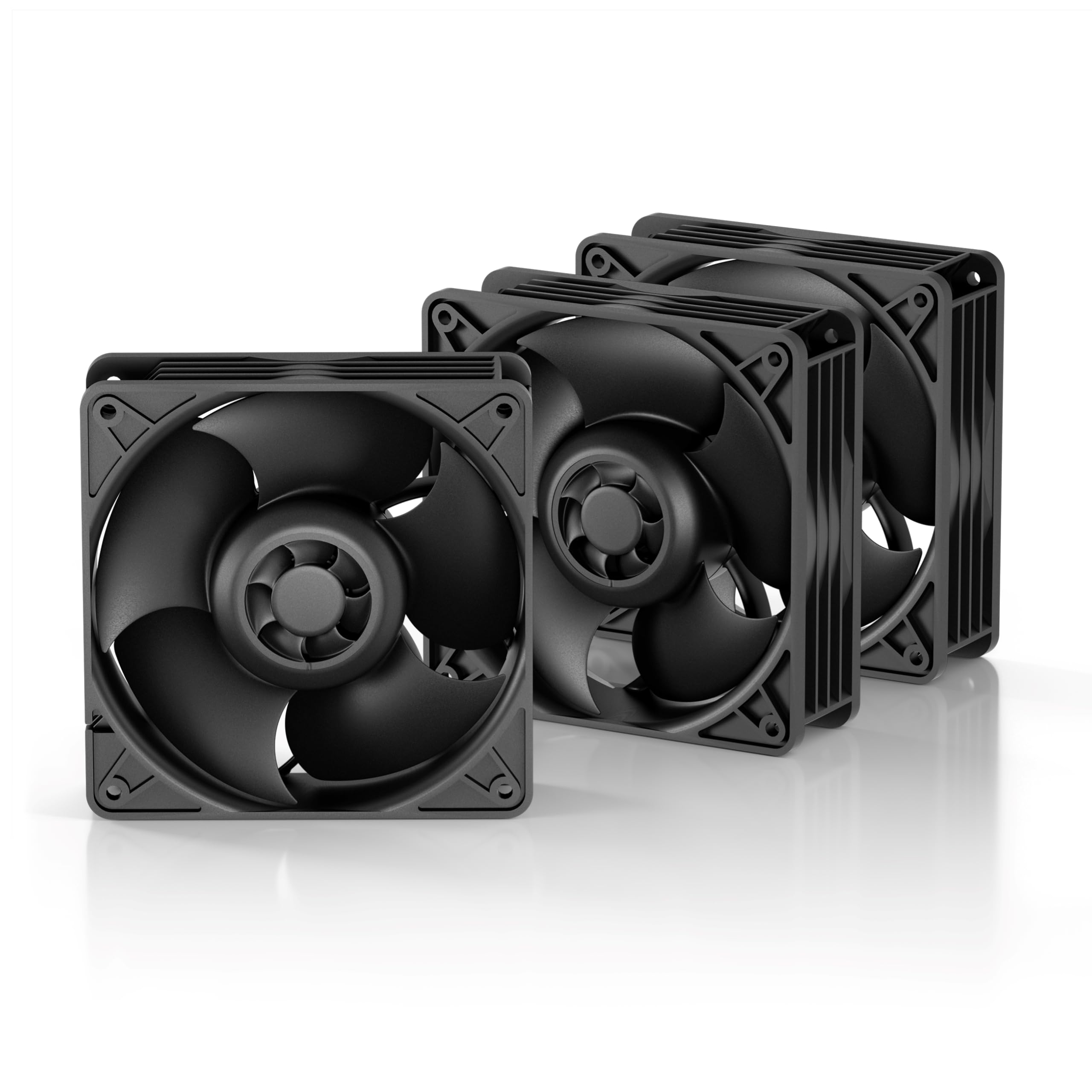 ARCTIC S12038-4K (3 Pieces) - Server Fan 120x120x38mm, 600-4000rpm, PWM Regulation, 4-Pin Connector, 12V DC, Especially Efficient - Black